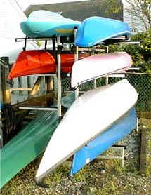 Eight Kayak Stationary Rack
