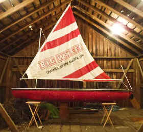 Super Snark Sailboat with Quaker Stae Oil Promotional Sail