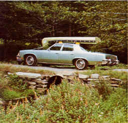 Sportspal Model X-13 Canoe atop the car
