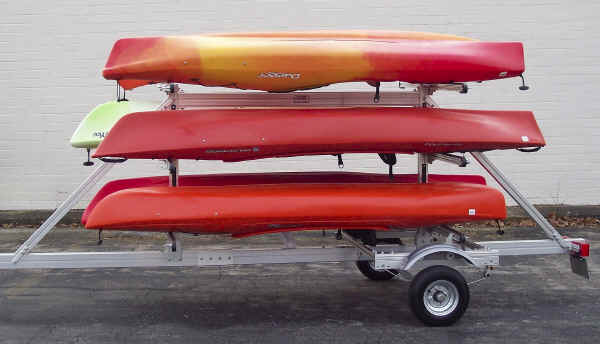 SUT-450-M6 Multiple Kayak, Paddle Board, and Sailboard Trailer